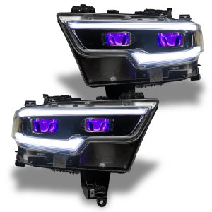 RAM 1500 Headlight Demon Eye Kit - ORACLE Lighting - ColorSHIFT RGB - RGB - `19-`21